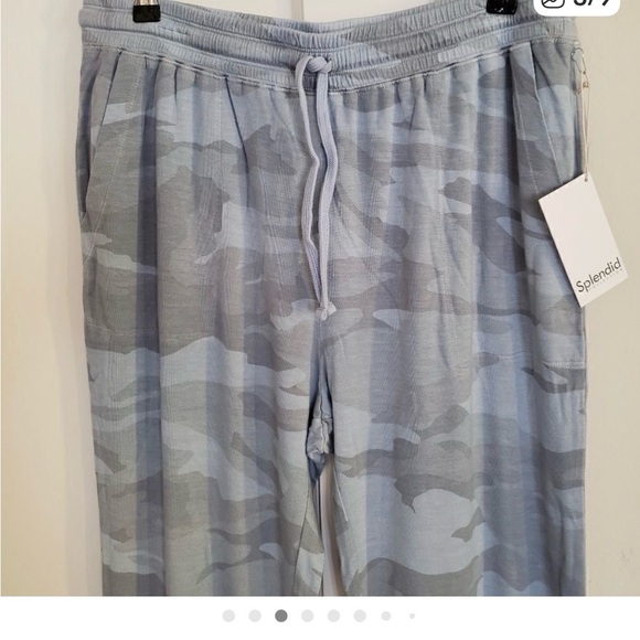 Splendid Collection Blue Camo Drawstring Joggers - Picture 1 of 2